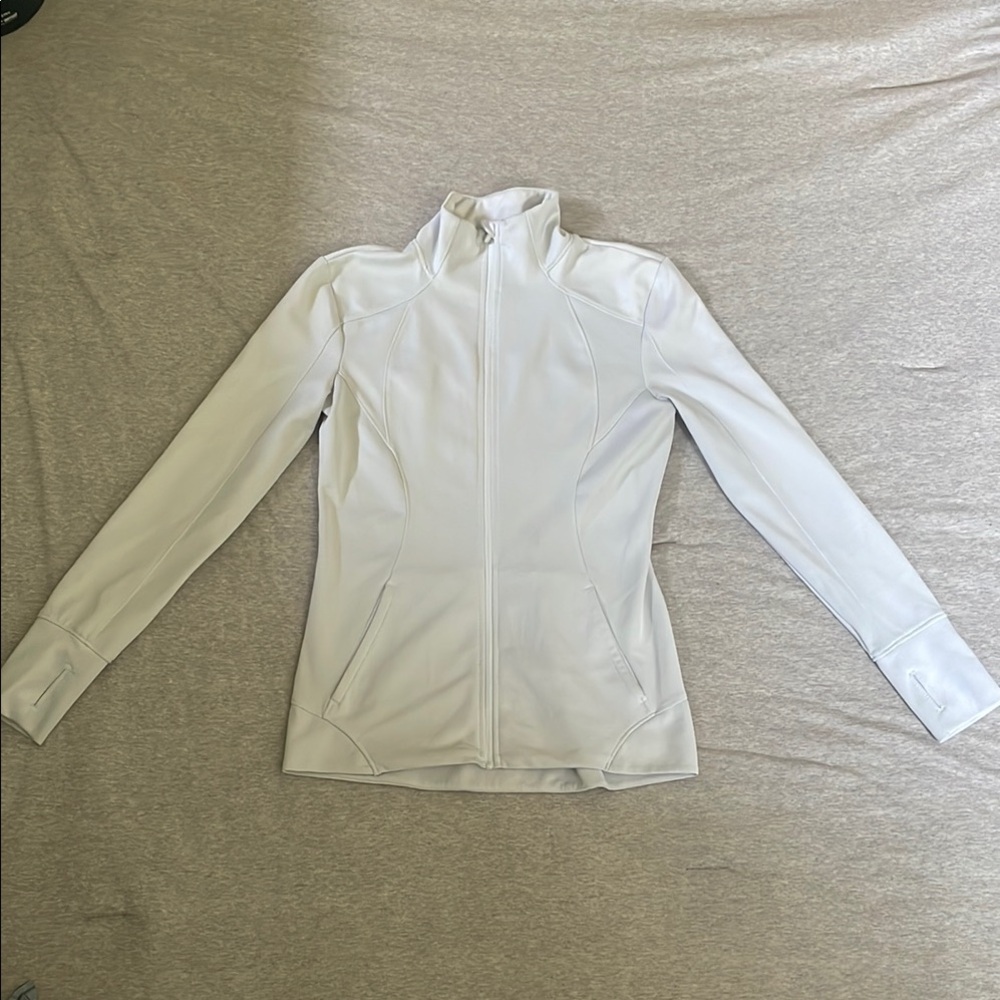 Women's White Full-Zip Sweatshirt